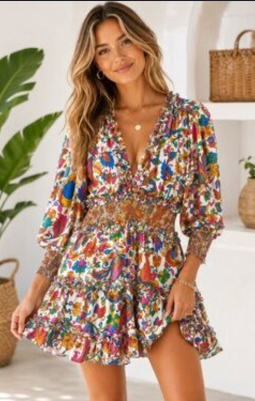 House of Harlow 1960 Floral Printed Mini Dress XS